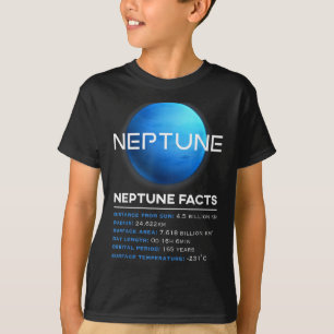 Neptune Facts - Dwarf Planet Space Astronomy T-Shirt