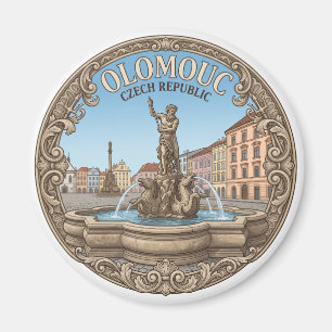 Neptune Fountain, Dolní náměstí, Olomouc Souvenir Magnet