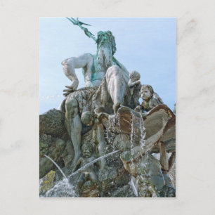 Neptune Fountain in Berlin Postcard