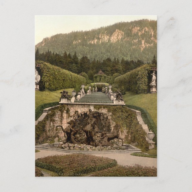 Neptune Fountain, Linderhof Castle, Germany Postcard (Front)
