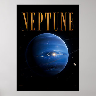 Neptune Luxury Space Editorial Graphic Poster