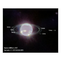 Neptune NIRCam Labelled Photo James Webb Telescope