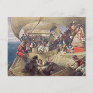 Neptune on Board the 'Newcastle' Crossing the Postcard