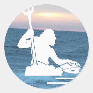 Neptune on the Sea Sticker