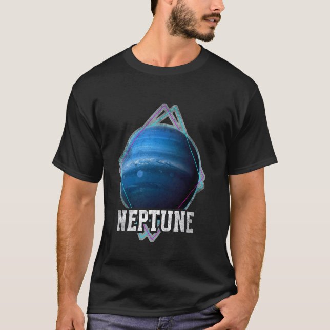 Neptune Planet Solar System Astronomy T-Shirt (Front)