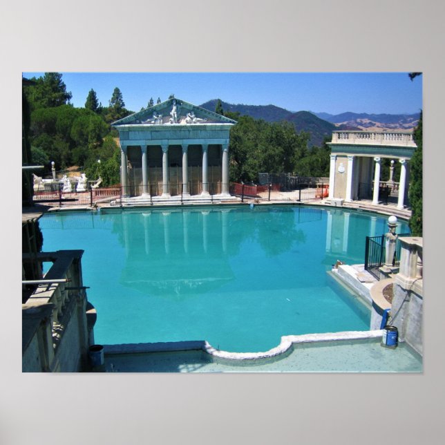 Neptune Pool at Hearst Castle, San Simeon, CA Poster (Front)