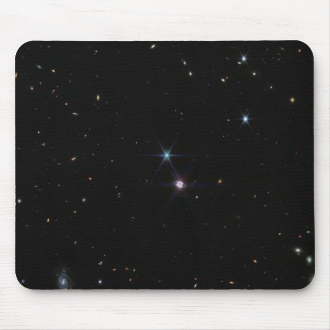 Neptune Ring System hundreds of galaxies Webb Mouse Mat (Front)
