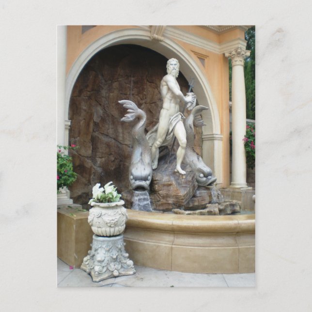 Neptune's fountain postcard (Front)