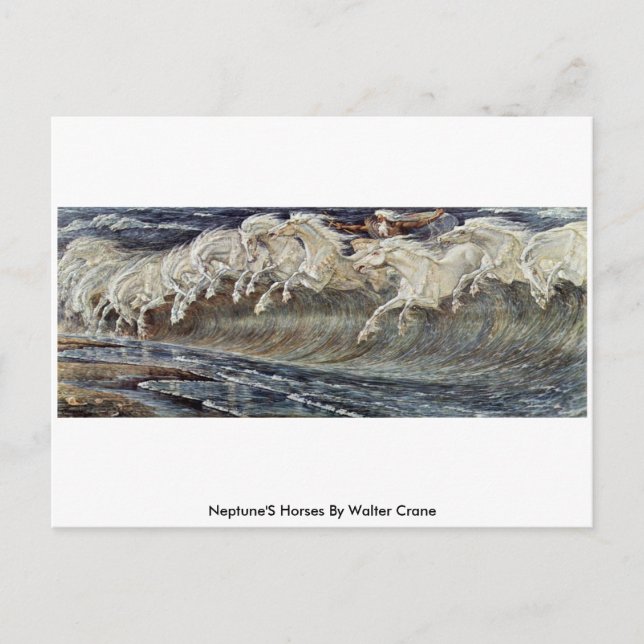Neptune'S Horses By Walter Crane Postcard (Front)