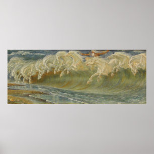 Neptune's Horses by Walter Crane Poster