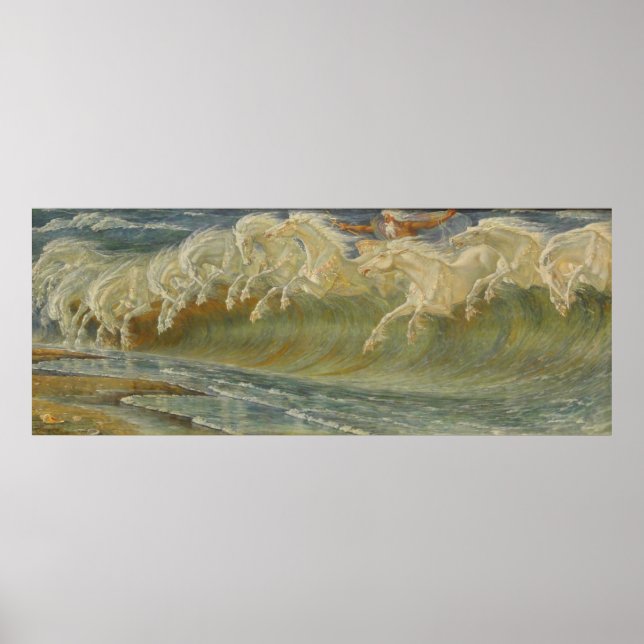 Neptune's Horses by Walter Crane Poster (Front)