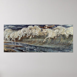 Neptune's Horses by Walter Crane Poster