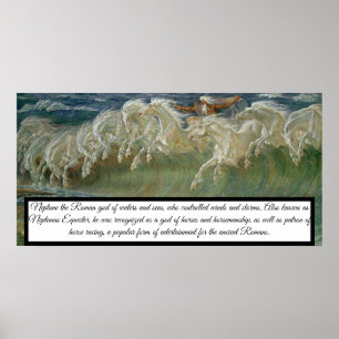 Neptunes horses poster print