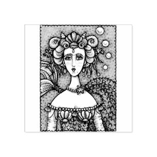 NEPTUNE'S PARAMOUR, MERMAID FANTASY RUBBER STAMP