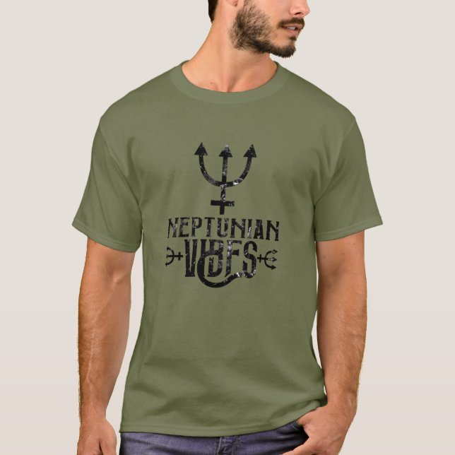 Neptunian Vibes Pisces Astrology Zodiac Neptune T-Shirt (Front)