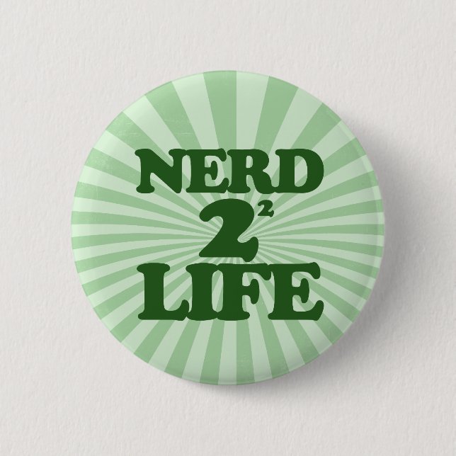 Nerd 4 Life 6 Cm Round Badge (Front)