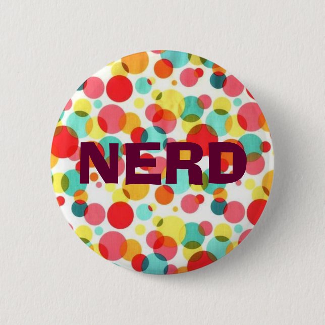 NERD 6 CM ROUND BADGE (Front)