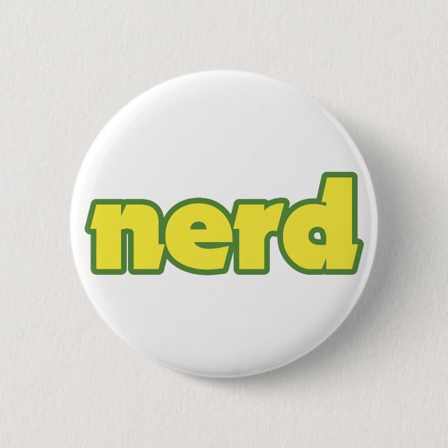 Nerd 6 Cm Round Badge (Front)