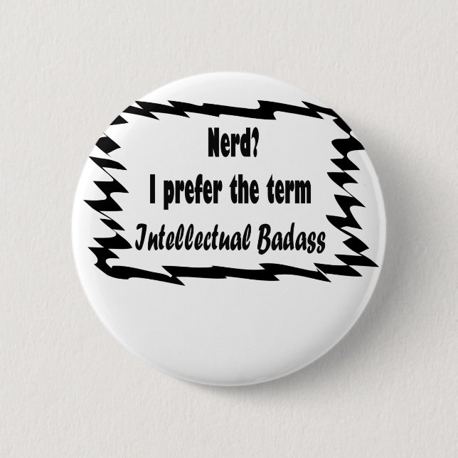 Nerd? 6 Cm Round Badge (Front)