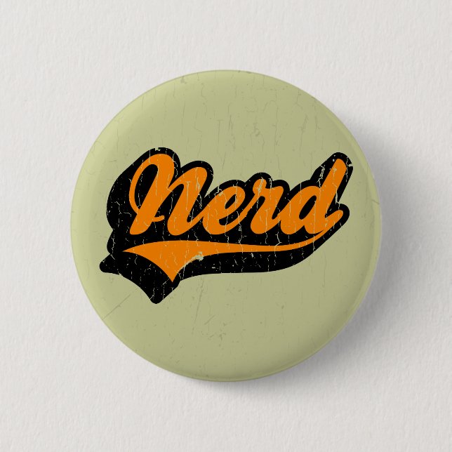 Nerd 6 Cm Round Badge (Front)
