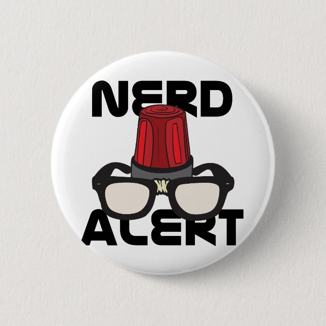 Nerd Alert! 6 Cm Round Badge (Front)