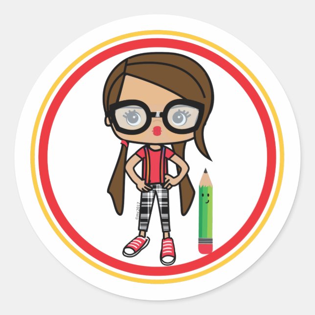 Nerd Anna Sticker (Front)