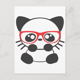 Nerd Cat Postcard