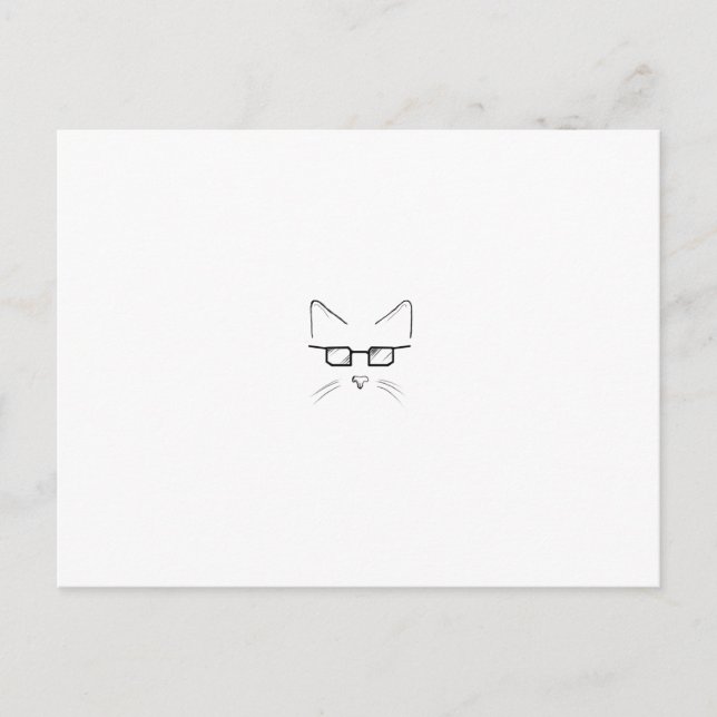 Nerd cat postcard (Front)