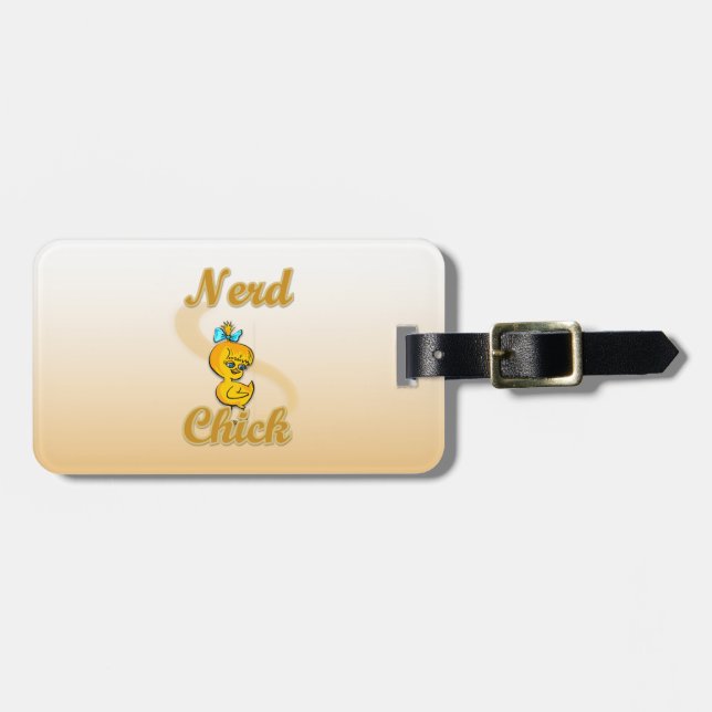 Nerd Chick Luggage Tag (Front Horizontal)