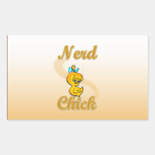 Nerd Chick Rectangular Sticker