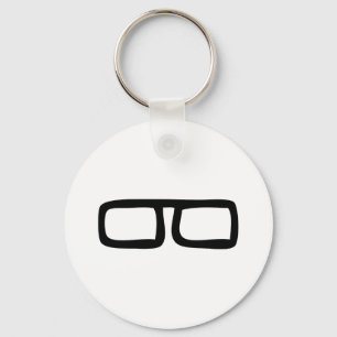 nerd eyeglasses key ring