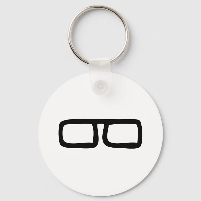 nerd eyeglasses key ring (Front)