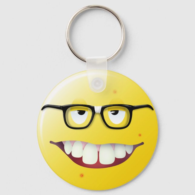 Nerd Face Key Ring (Front)