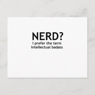 Nerd? Funny, geeky design Postcard