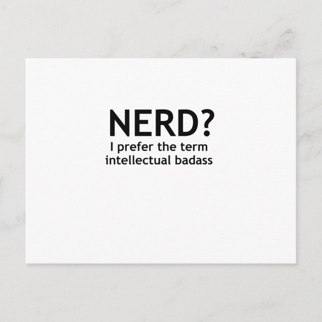 Nerd? Funny, geeky design Postcard (Front)