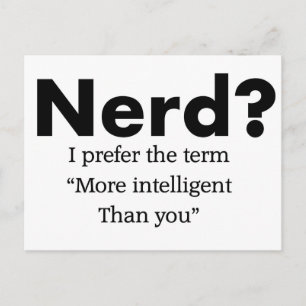 Nerd Funny Quote Postcard