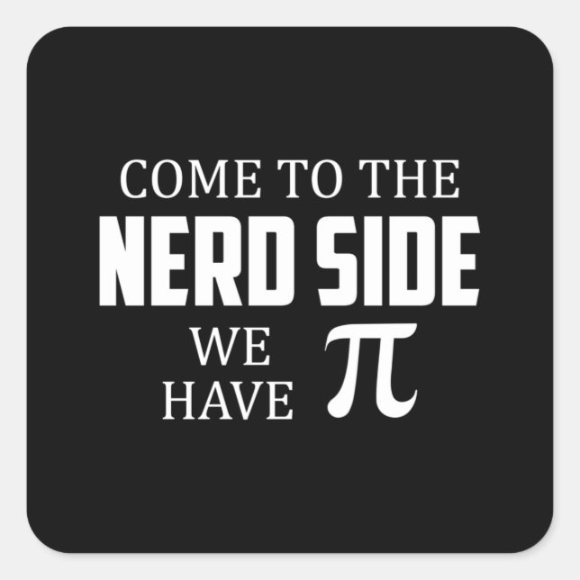 Nerd Geek Math Science Computer Funny Gift Idea Square Sticker (Front)