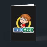 Nerd Geek Science Math Computer Funny Gift Idea Card<br><div class="desc">The cool and awesome nerd quote shirt. Make a funny gift or a perfect gift idea on birthday or christmas for men,  women as an amazing math tshirt,  geek tee,  science costume or computer outfit.</div>