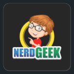 Nerd Geek Science Math Computer Funny Gift Idea Square Sticker<br><div class="desc">The cool and awesome nerd quote shirt. Make a funny gift or a perfect gift idea on birthday or christmas for men,  women as an amazing math tshirt,  geek tee,  science costume or computer outfit.</div>