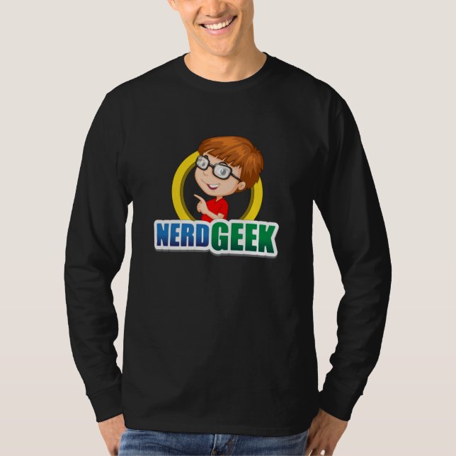 Nerd Geek Science Math Computer Funny Gift Idea T-Shirt (Front)