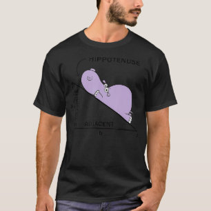Nerd Geometry Hippotenuse Hypotenuse Hippo Lovers T-Shirt