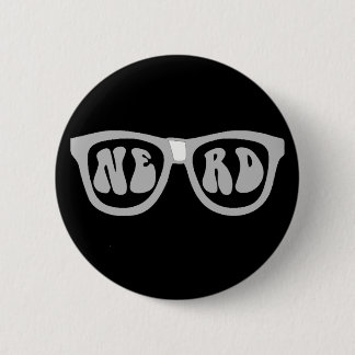 Nerd Glasses 6 Cm Round Badge