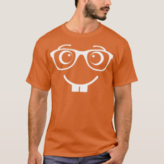 Nerd Glasses Buckteeth Emoticon Humour Nerd Face H T-Shirt