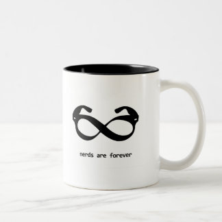 nerd glasses Two-Tone coffee mug