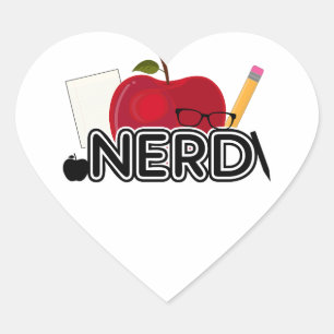 Nerd - Logo Heart Sticker
