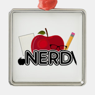Nerd - Logo Metal Tree Decoration