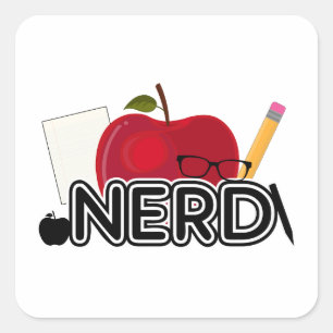 Nerd - Logo Square Sticker