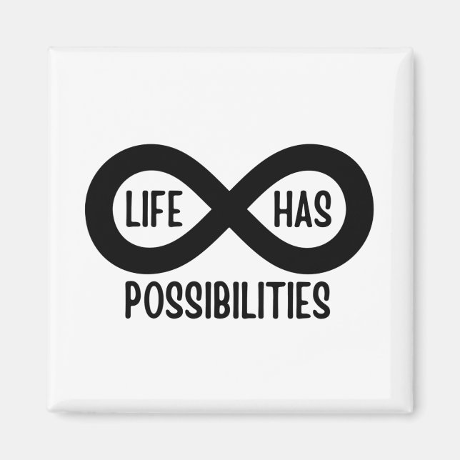 Nerd Mathematics Life Has Possibilities Magnet (Front)