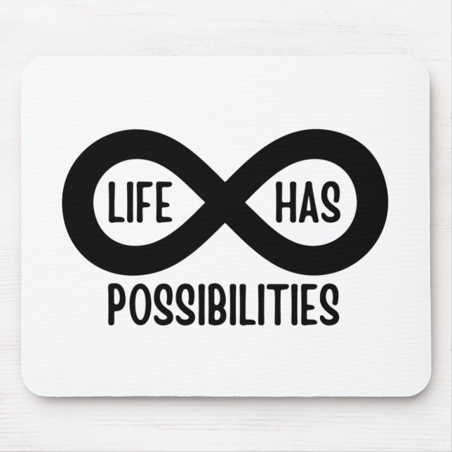 Nerd Mathematics Life Has Possibilities Mouse Mat (Front)