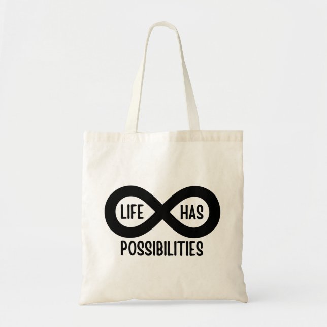 Nerd Mathematics Life Has Possibilities Tote Bag (Front)